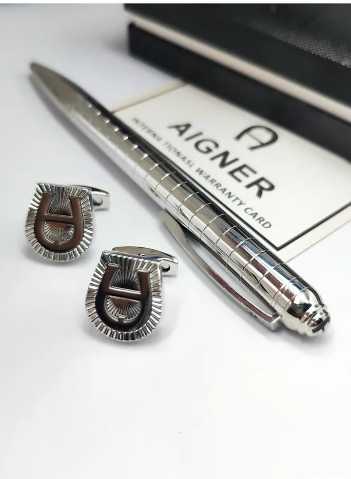 A set of Aigner pen and cuff