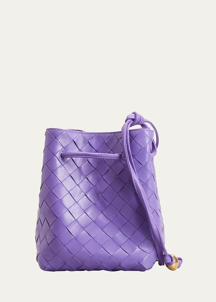 Small Intrecciato Napa Bucket Crossbody Bag