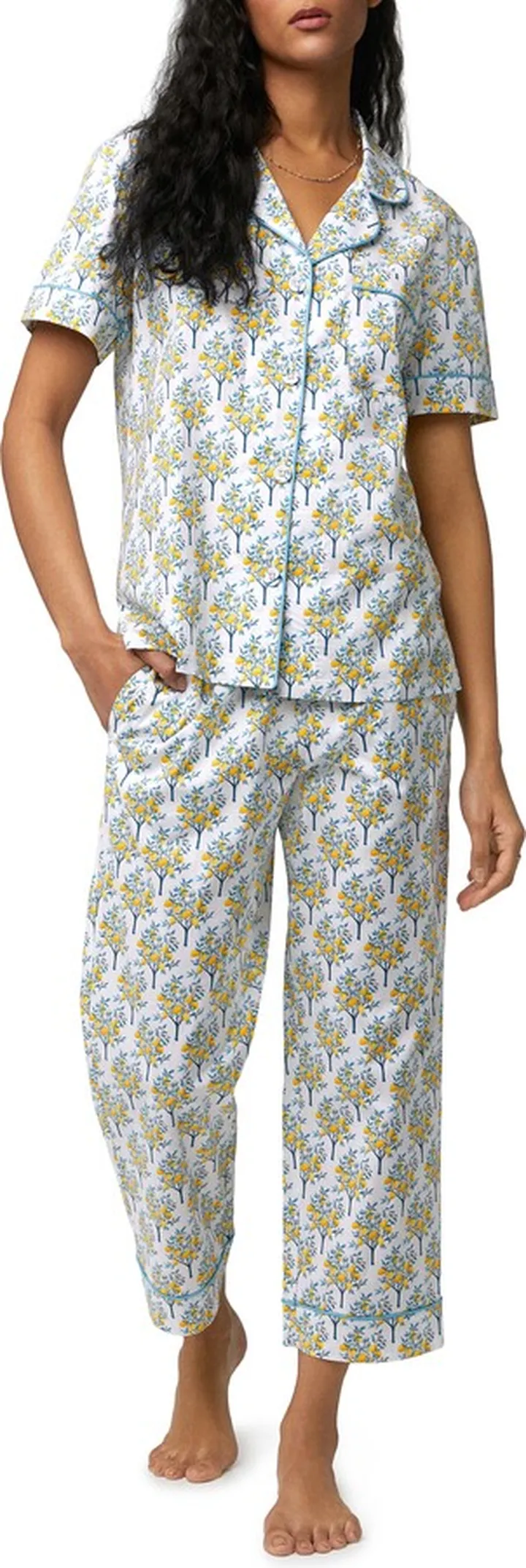 Print Crop Organic Cotton Pajamas