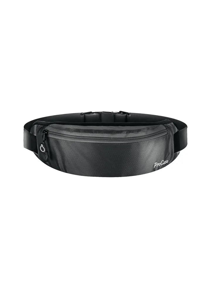 Running Belt Waist Pack, Sports Runner Bag Pouch Adjustable Fanny Pack for iPhone and Other Smartphones, Sweatproof Workout Waist Bag for Men Women Hiking Fitness Jogging -Black