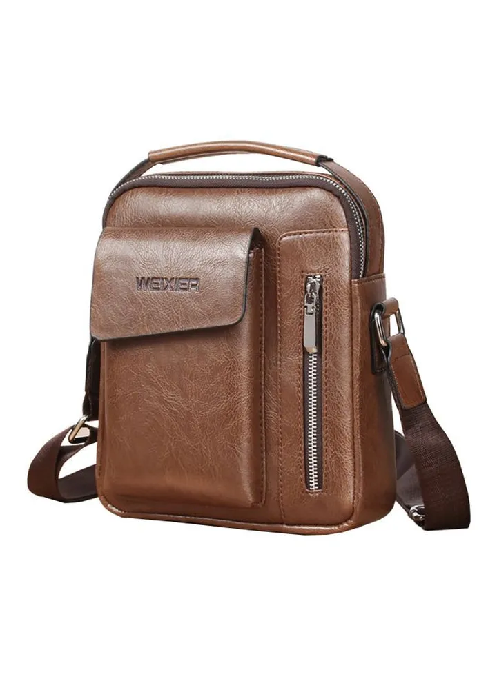 Retro Designed Crossbody Bag Brown