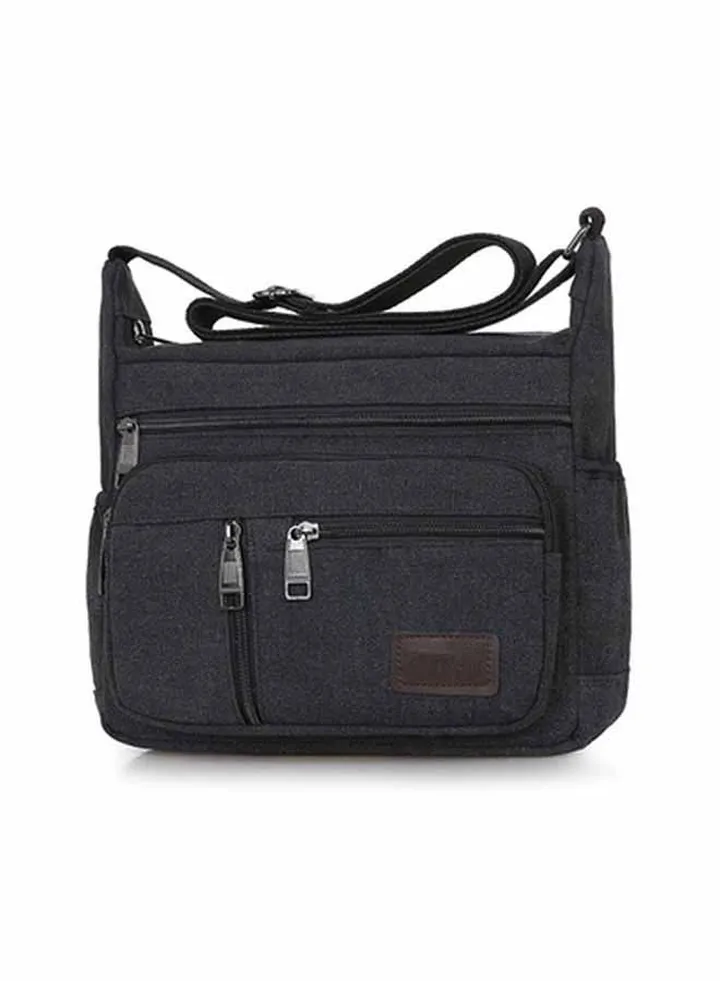 Casual Canvas Sports Crossbody Bag Black