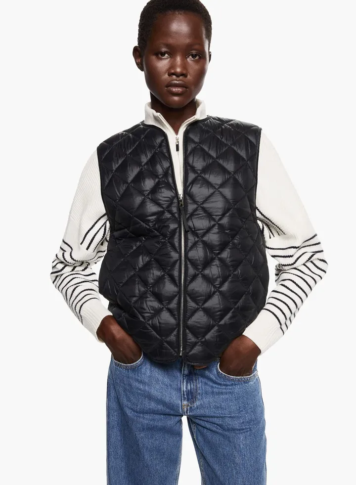 Zip Through Quilted Gilet