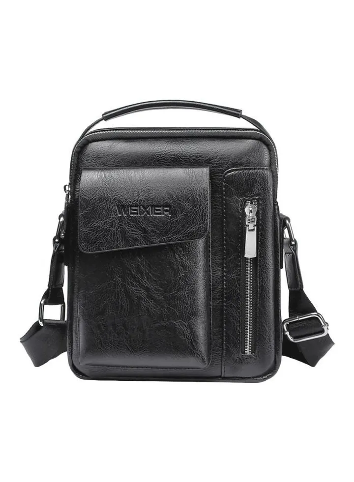 Retro Designed Crossbody Bag Black