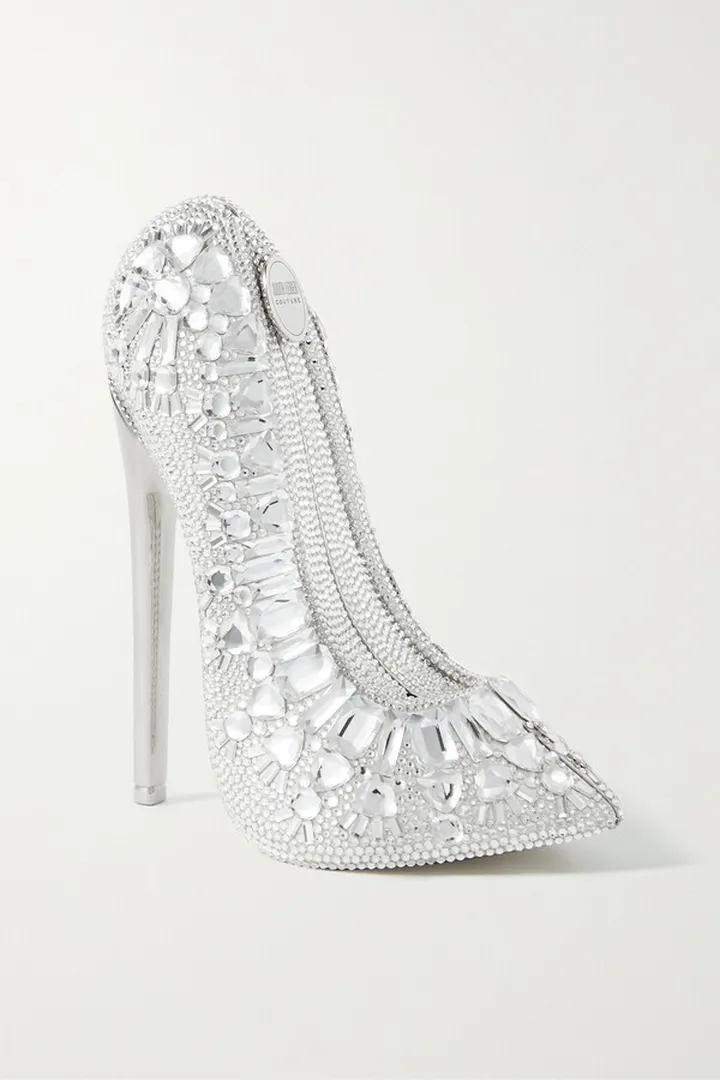 JUDITH LEIBER COUTURE - Stiletto Crystal-embellished Silver-tone Clutch - One size