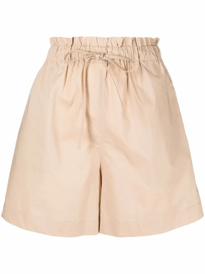 Paperbag Cotton Shorts