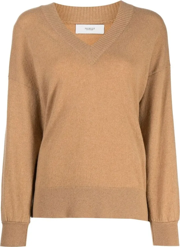 V-neck long sleeve jumper