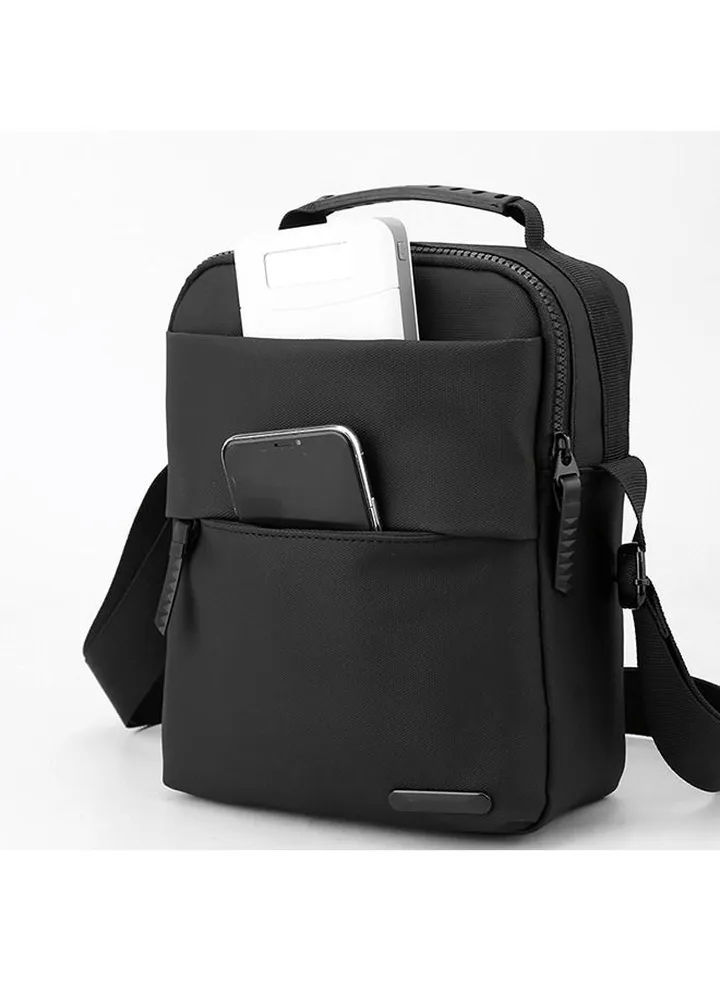 Sling Crossbody Bag Small Shoulder Backpack for Men Chest Bags Casual Daypack for Business Travel Cycling (Black