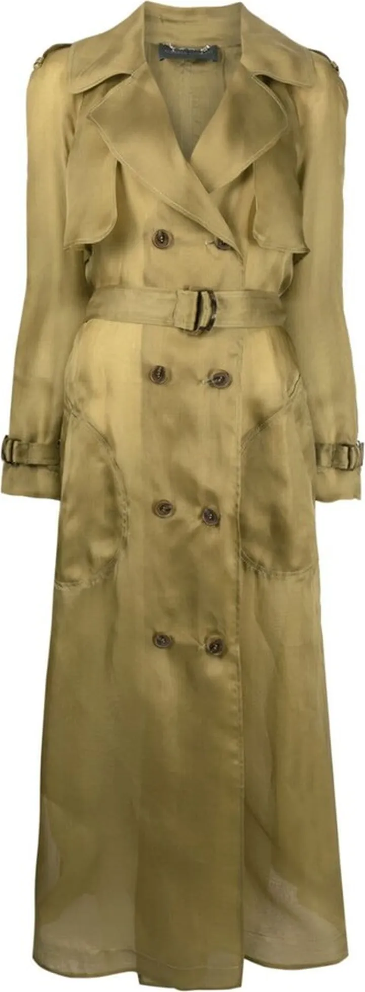 Belted Silk Trench Coat