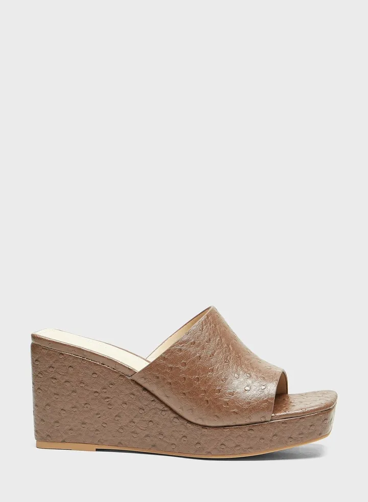 One Strap Wedge Sandals