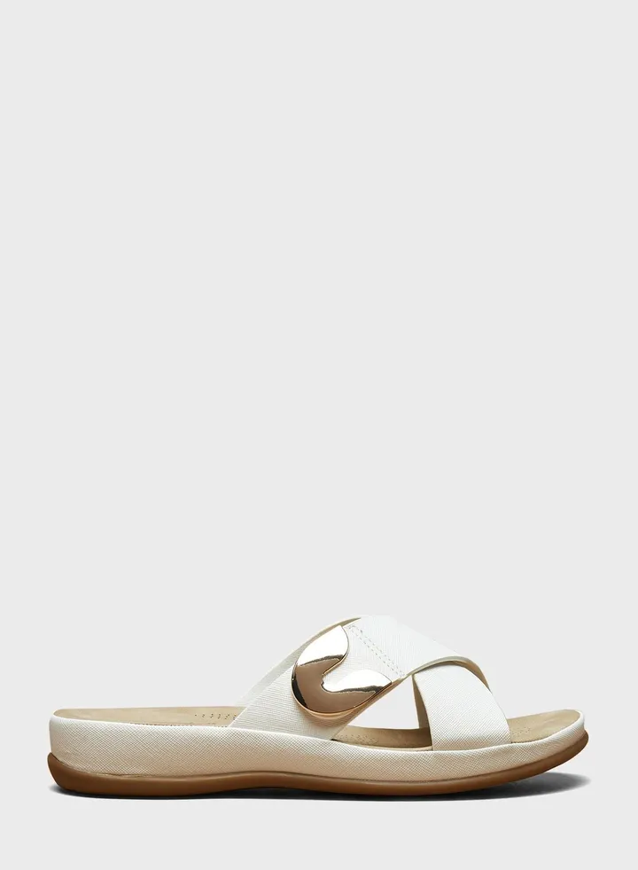 X Strap Wedge Sandals