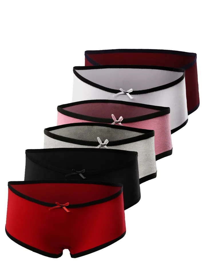 Bundle Of Six Ultra Soft Hipster Panties - For Girls