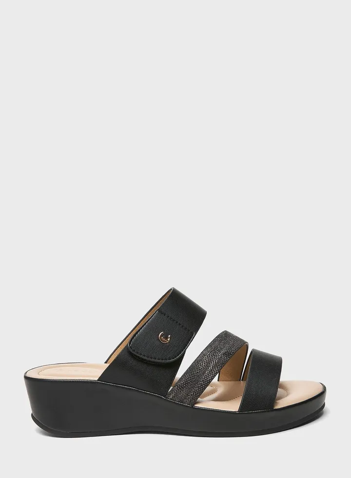 Multi Strap Wedge Sandals