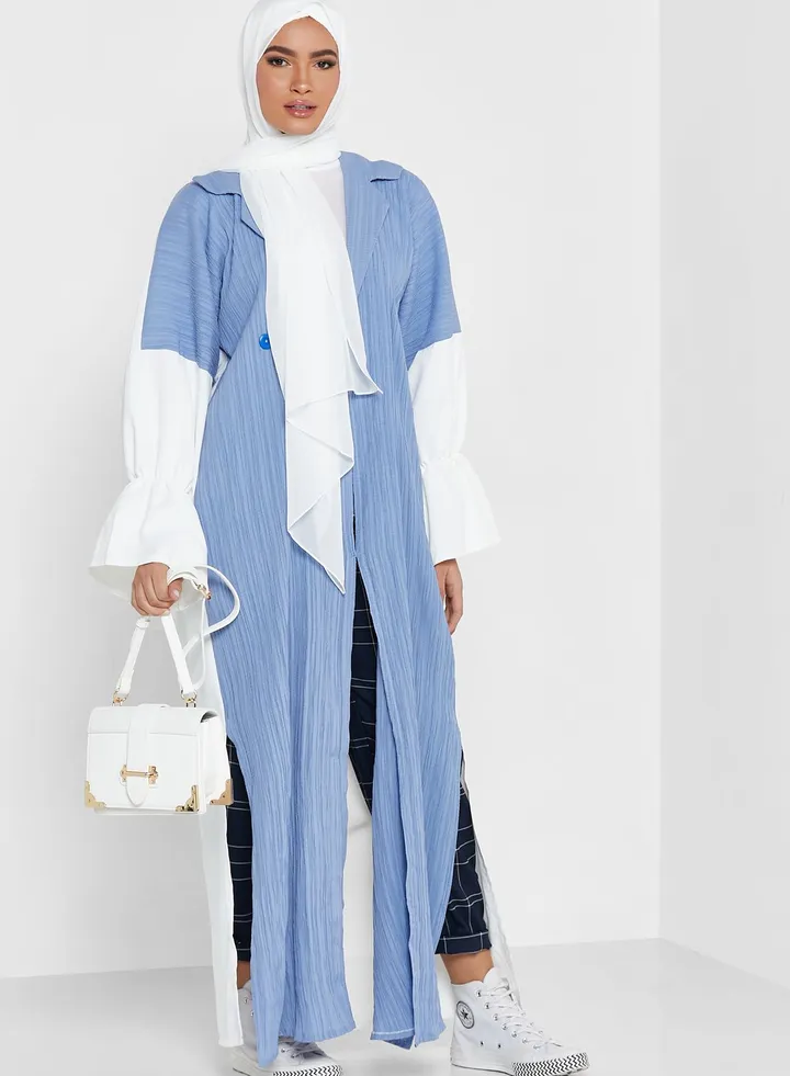 Puff Sleeve Trench Styled Abaya