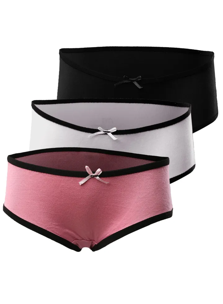 Bundle Of Three Ultra Soft Hipster Panties - For Girls