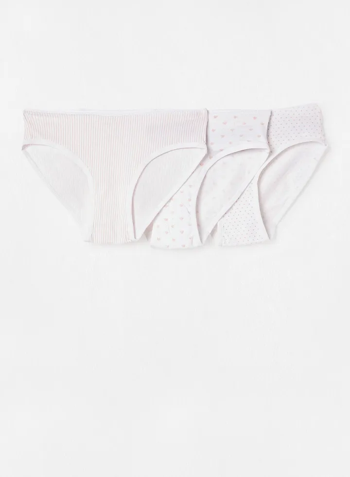Girls Printed Briefs (Pack of 3)