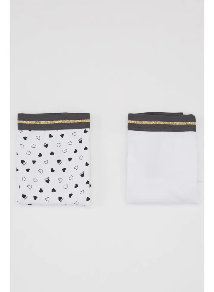 Girl Regular Fit Underwear Knitted Boxer - 2 Pack