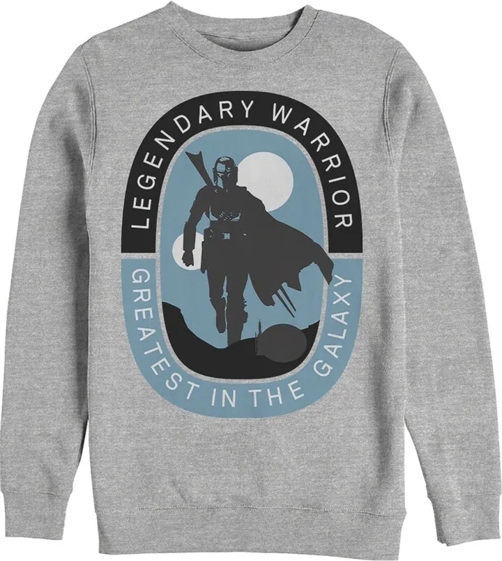 Men's Star Wars The Mandalorian Legendary Warrior Sweatshirt - Athletic Heather - Large