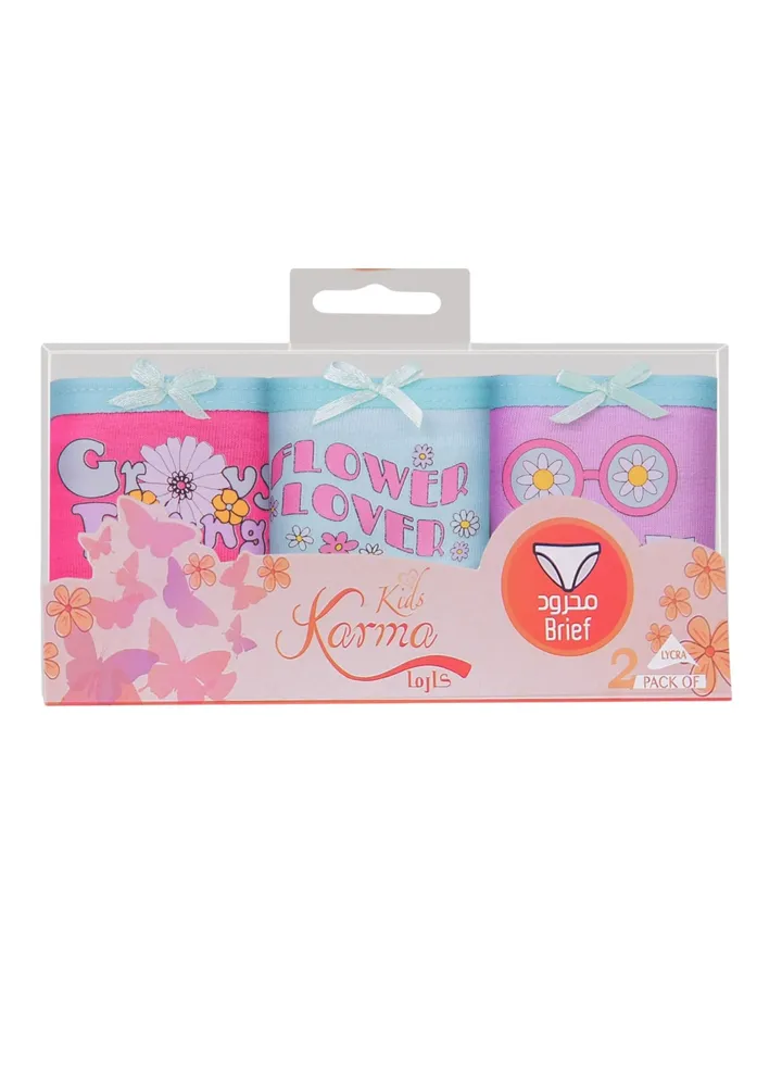 Pack Of 3 Cotton Brief Panties Underwear For Girls