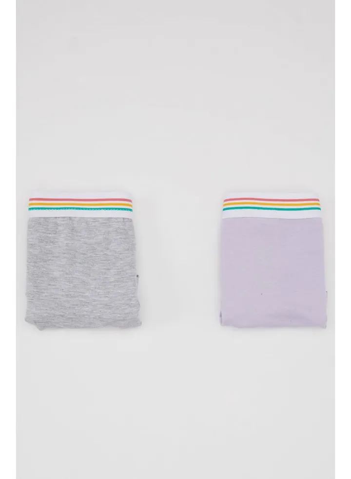 Girl Regular Fit Underwear Knitted Boxer - 2 Pack