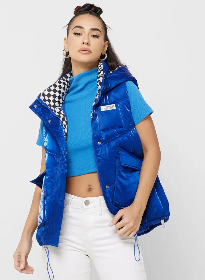 Urban Minx Hoodie Padded Vest Jacket
