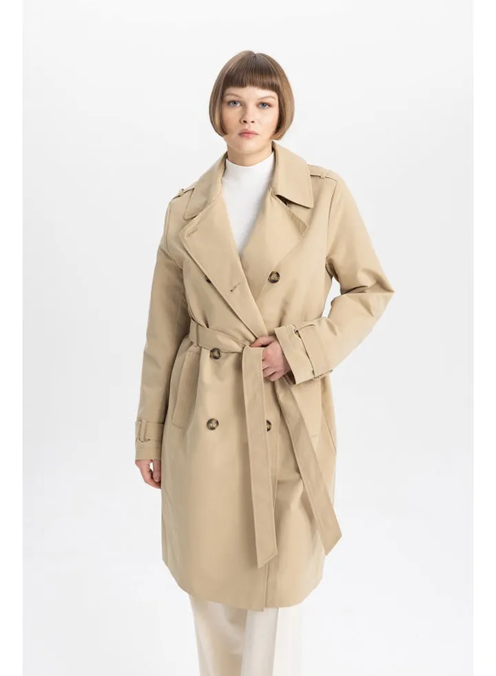 Woman Regular Fit W/O Hoodie Trenchcoat