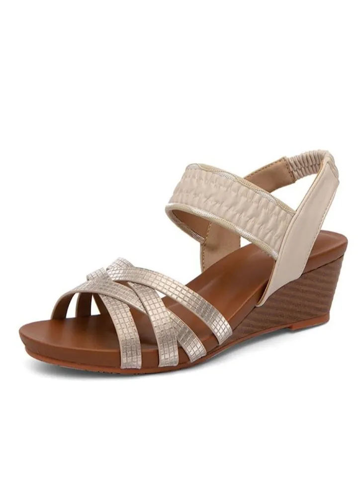 Summer Woven Women Shoes Comfortable Wedge Heel Sandals