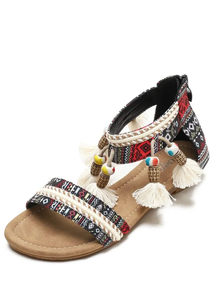 Vintage leisure Large Wedge Heel Sandals 2CM Multicolour