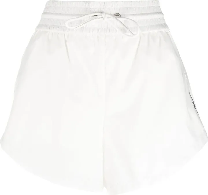 Elasticated-Waist Mini Shorts