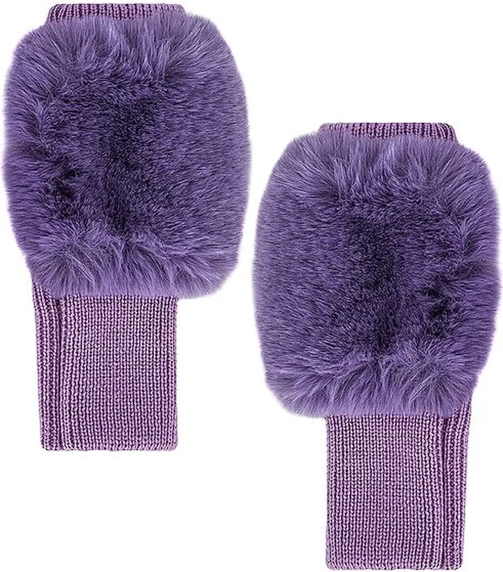 Faux Fur Scarf And Glove Set
