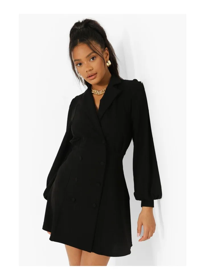 Blouson Sleeve Blazer Dress