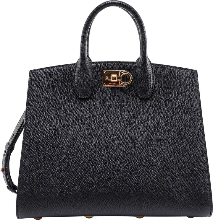 Leather handbag with iconic Gancino