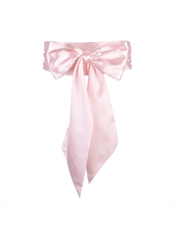 Bridal Wedding Bridesmaid Satin Long Sash Belt (Baby Pink, 5 CM X 175 CM)