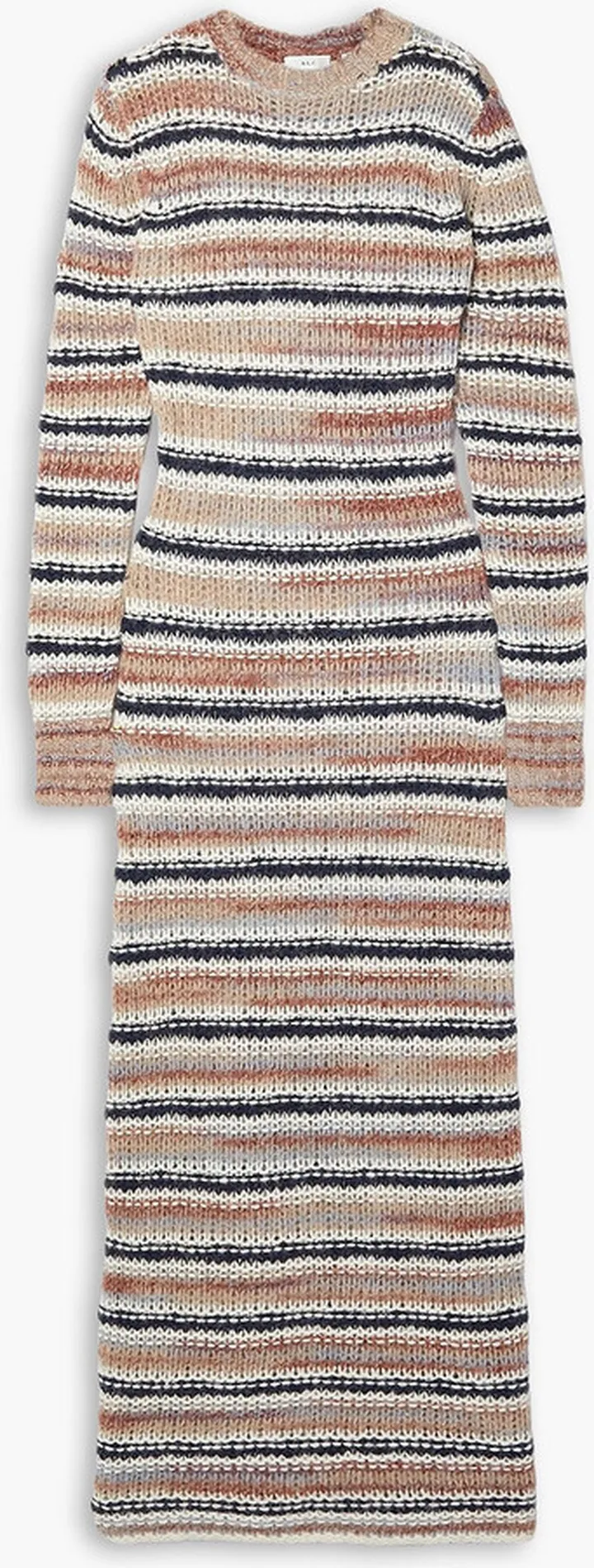 Josephine striped knitted maxi dress