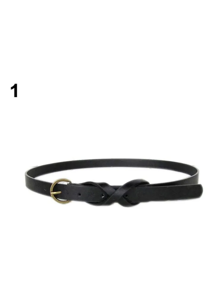 Vintage Thin Belt Black