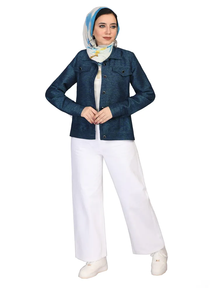 Womens Casual Jacket - Blue