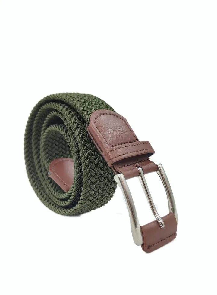 Stretchable Green Nylon Belt