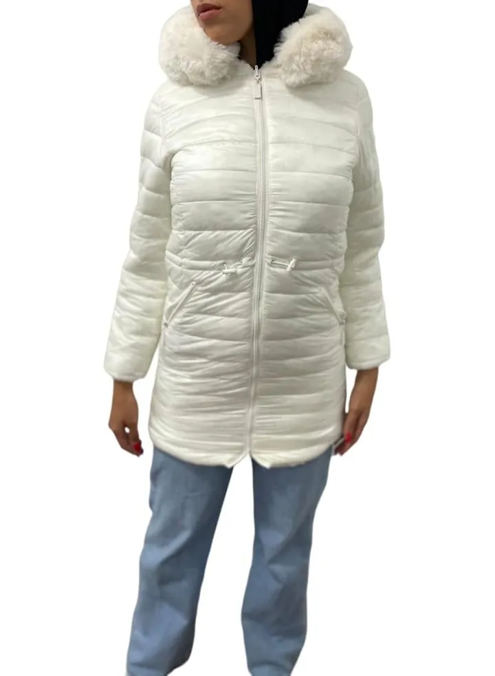 Women's White Double Face Jacket - Robin