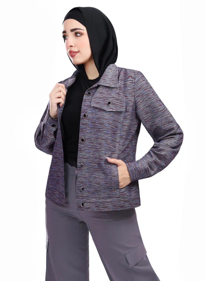 Womens Casual Jacket - Indigo