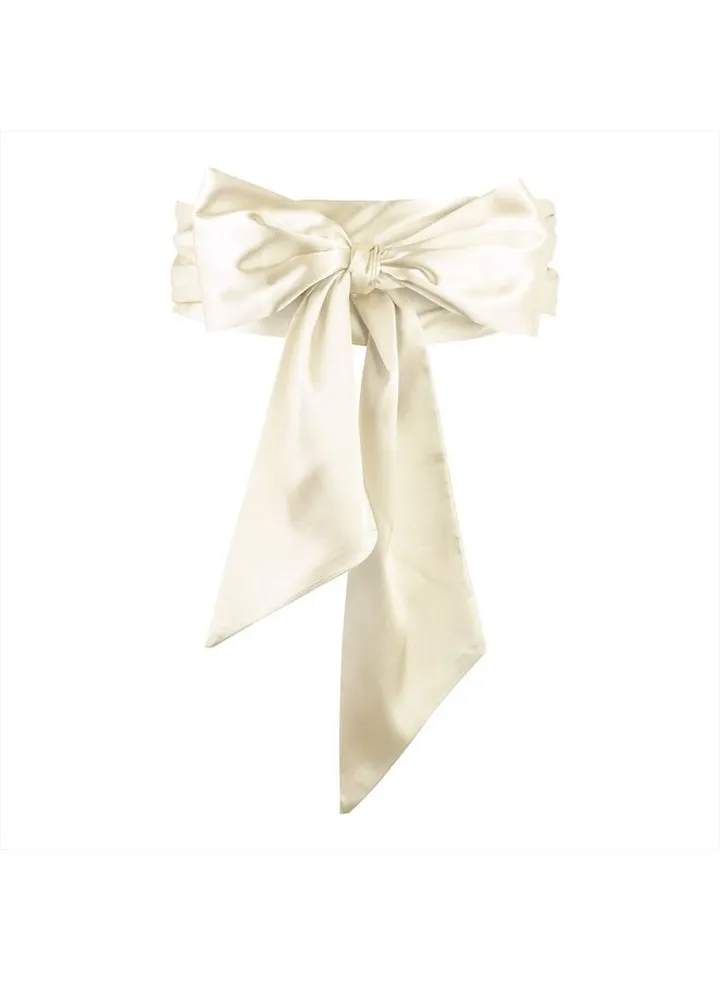 Bridal Wedding Bridesmaid Satin Long Sash Belt (Champagne, 10 CM X 250 CM)
