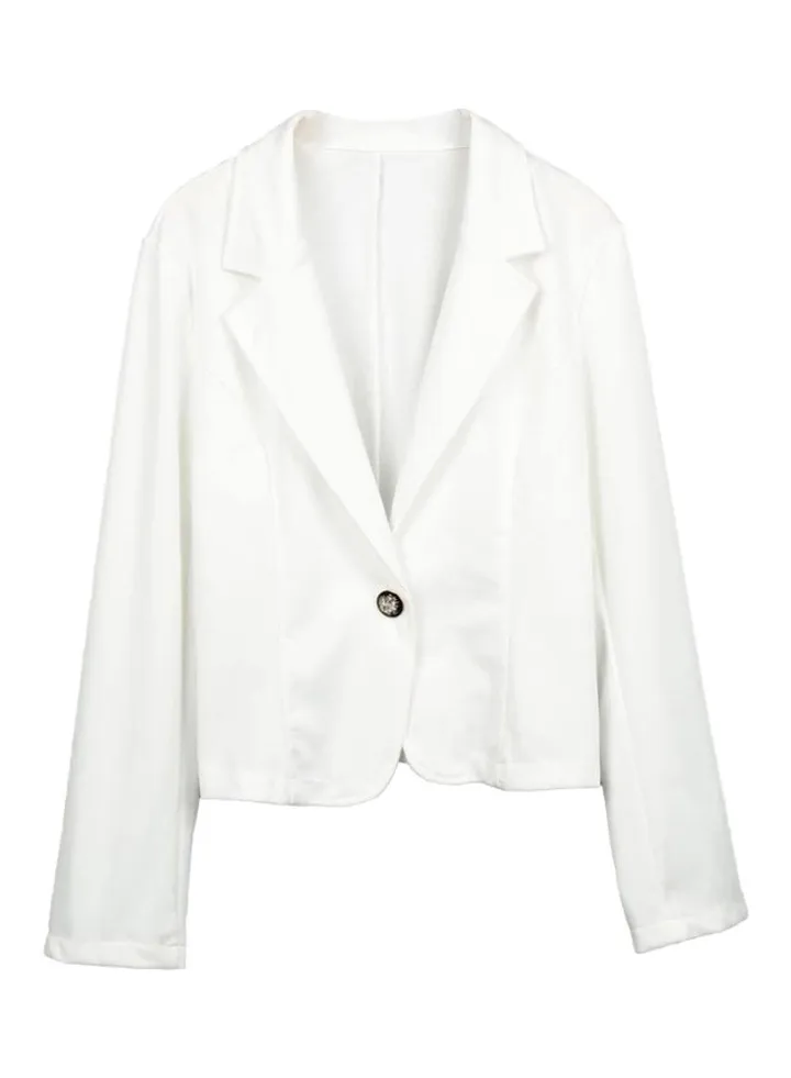 Long Sleeves Blazer White