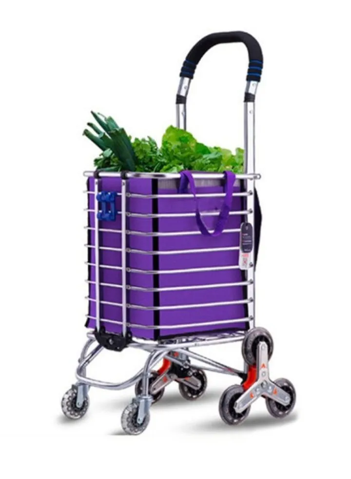 CRONY 8 Wheels Dual Purpose Shopping Cart Wheels Dual Purpose Shopping Cart Lightweight Shopping Trolley Bag With Seat