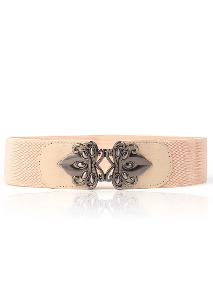 60-90cm Dress Fashion Ladies Wide Waist Seal Elastic Belt For All Pink