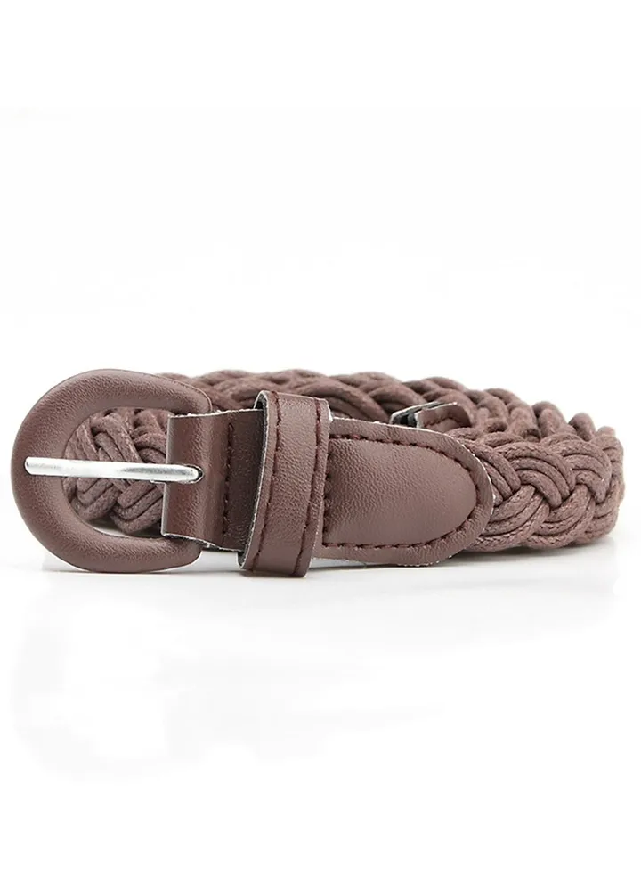 Fashion Boutique Women's Needle Button Casual Versatile Jeans Belt 105cm Brown