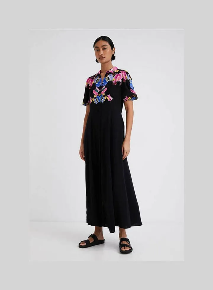 M. Christian Lacroix Long Dress Black Print
