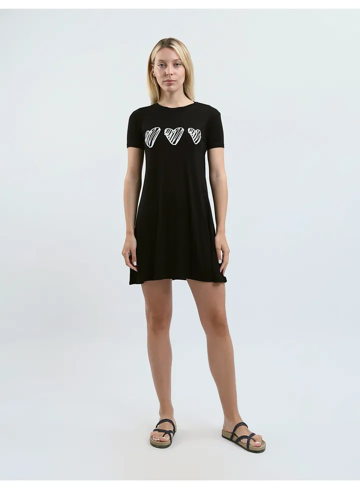 Sleepshirt Cotton Short Sleeves Printed