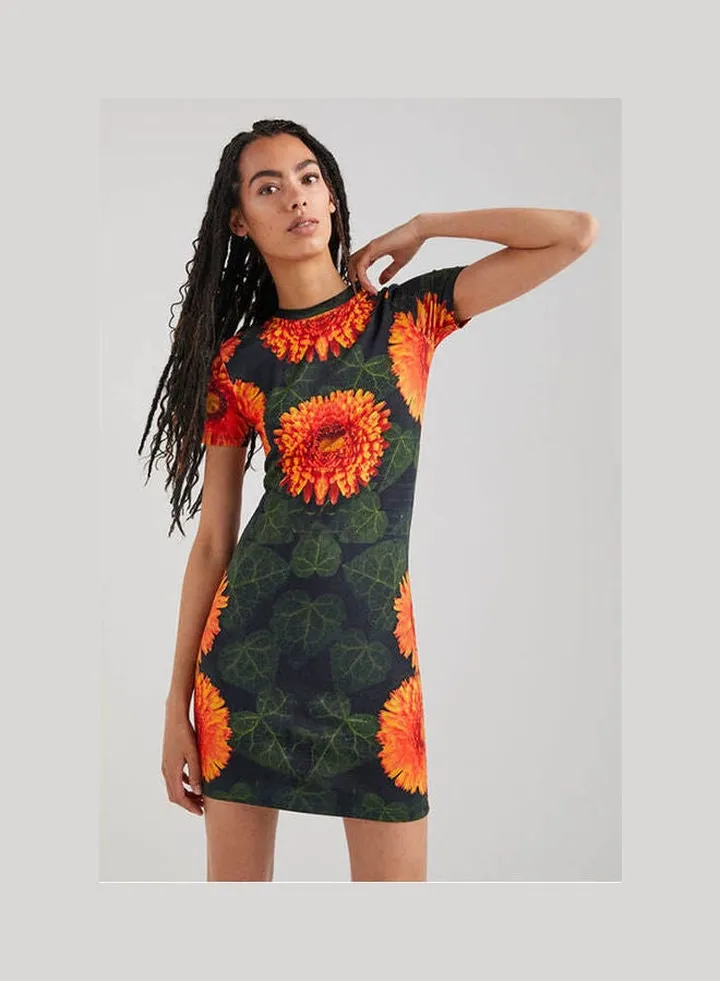 Floral T-Shirt Dress Floral Print