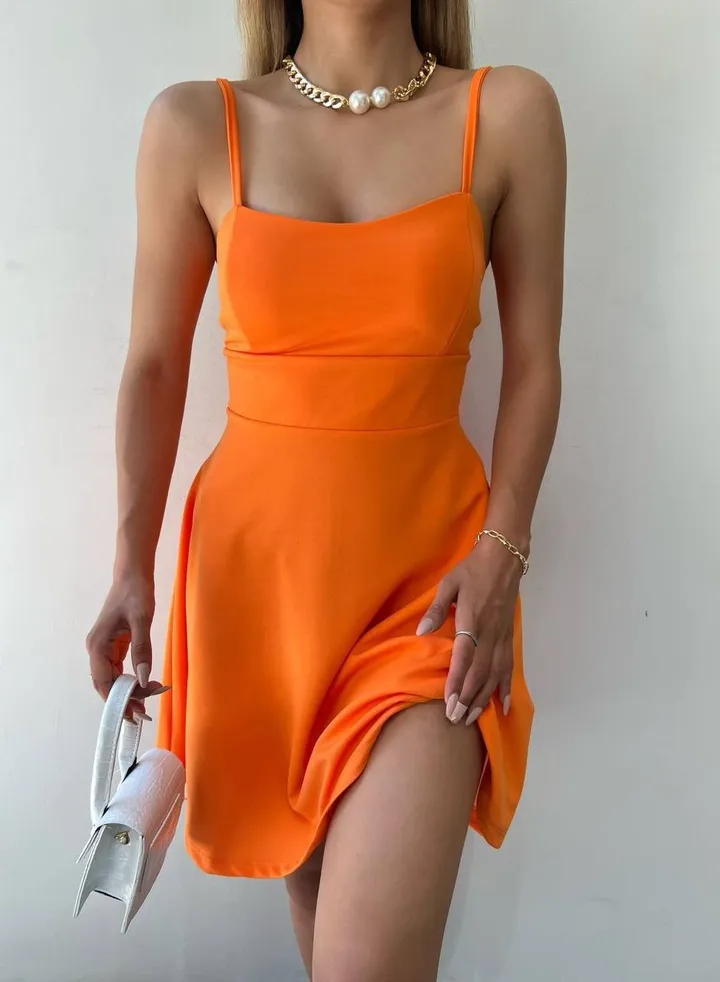 Midi straps summer dress
