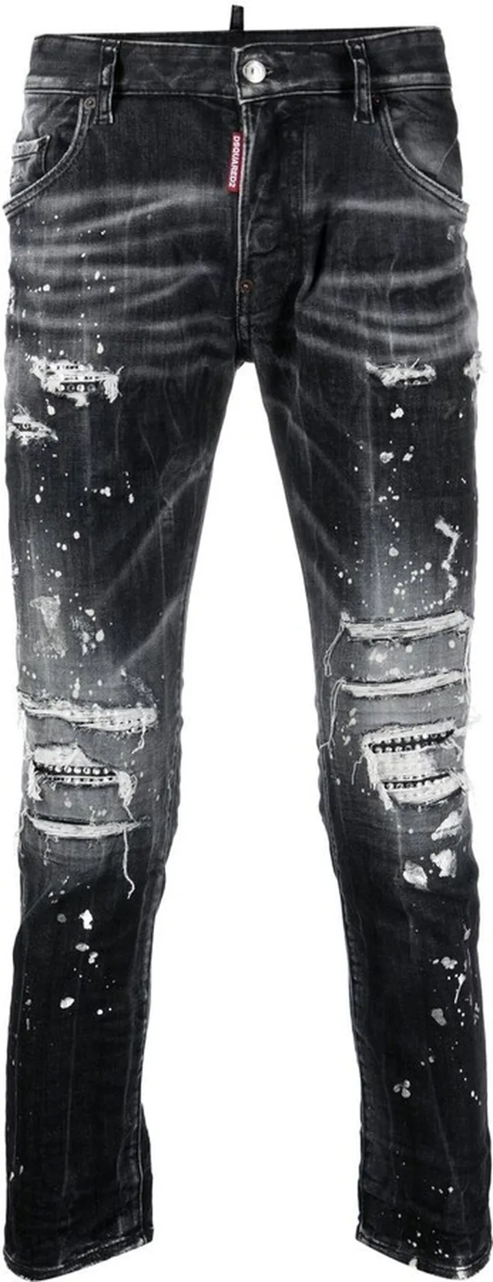 Distressed Skinny-Cut Jeans