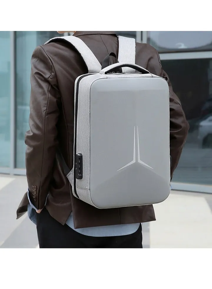 Large Capacity Fashion Short Trip Zipper Shoulder Bag Unisex Computer Bag (Gray)